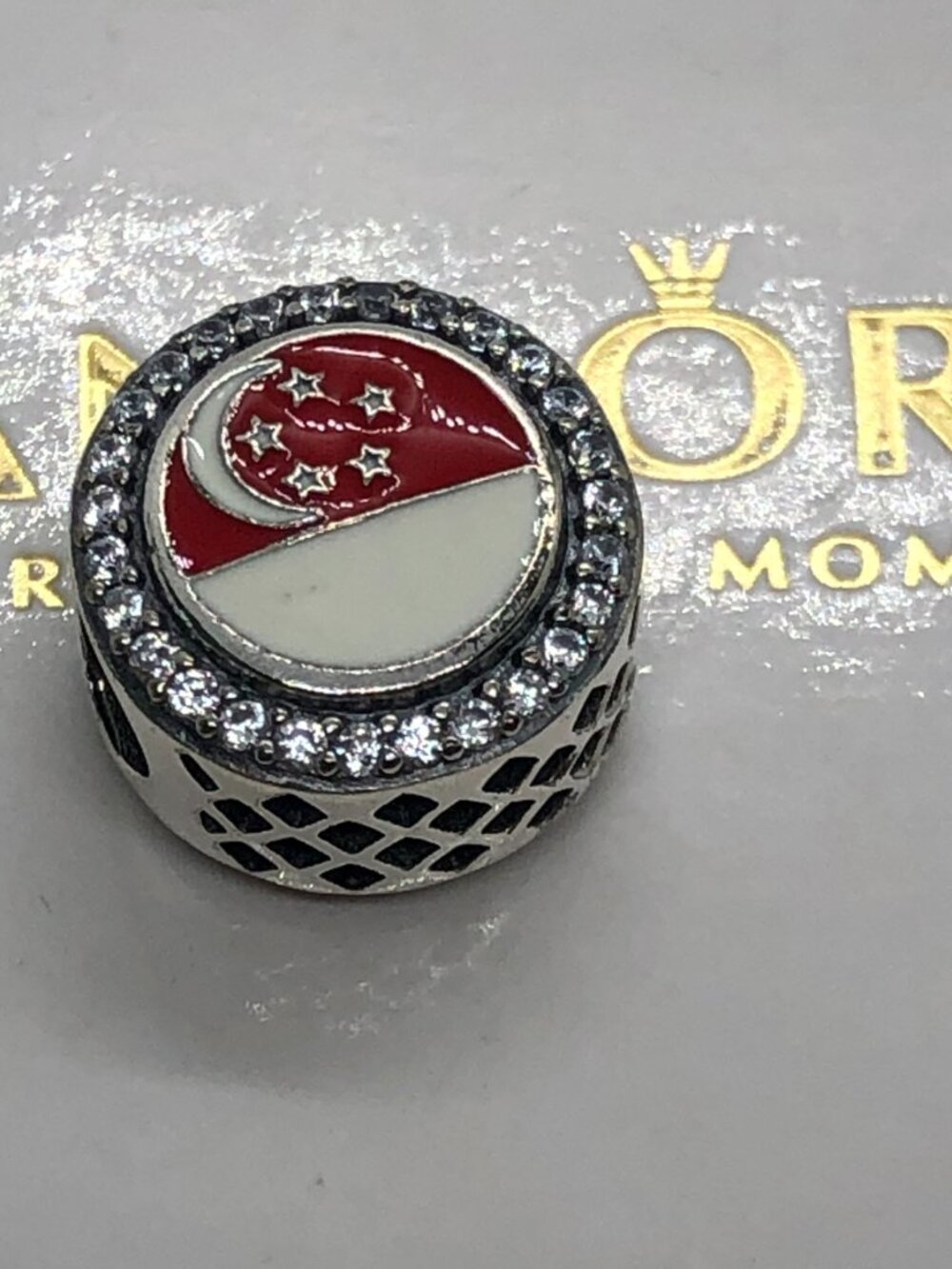Pandora Singapore Flag Bead Charm